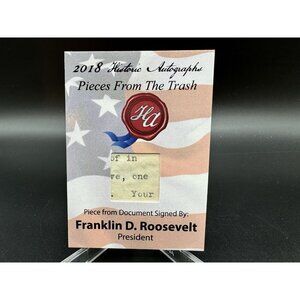 2018 Historic Auto Pieces From The Trash /54 Franklin D Roosevelt